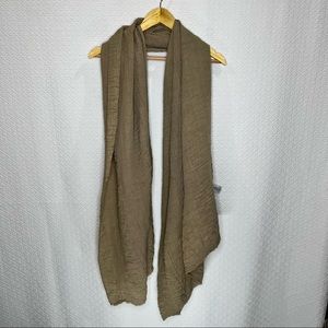 Brown Textured Scarf, One Size